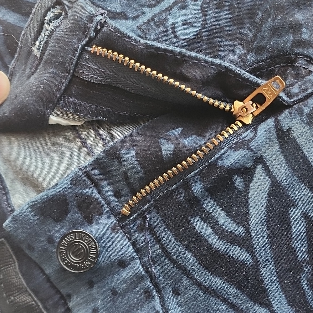 MOTHER Denim The Looker Blue Moon of Tokyo Cotton Crop Pants Size 25 - Picture 10 of 13